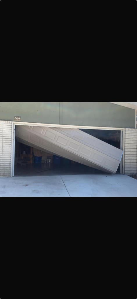 Off-Track Repair on a Pacific Northwest home professional garage door service in Portland and Salem Metro