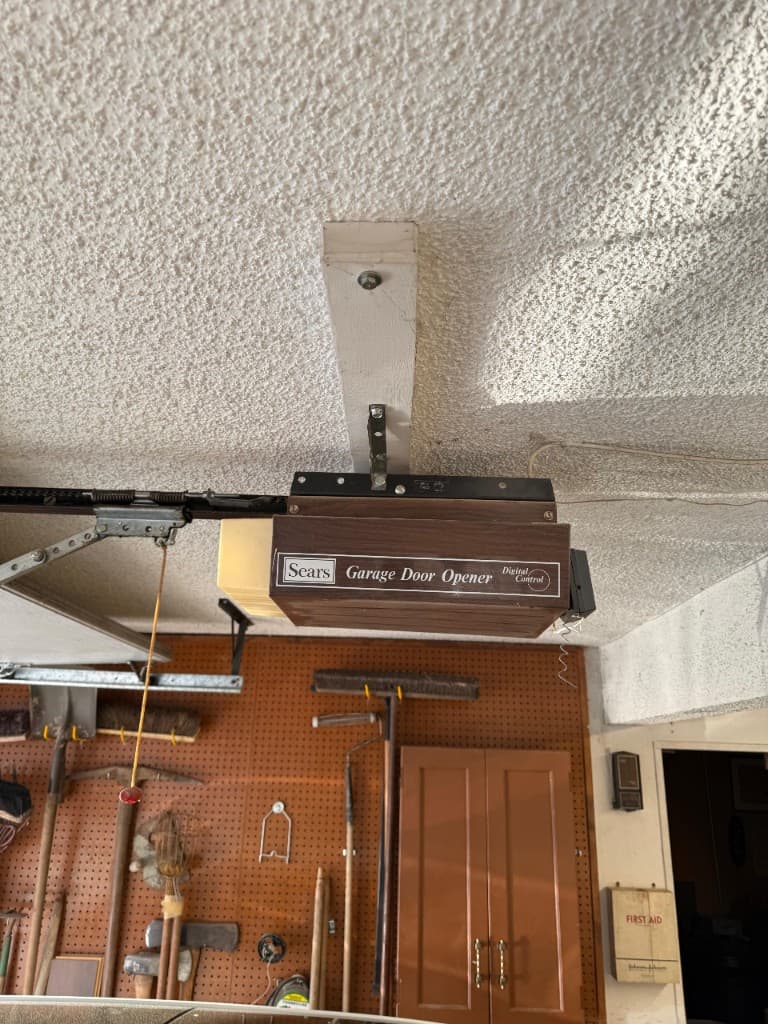 Noisy garage door opener before repair garage door comparison in Lake Oswego, OR